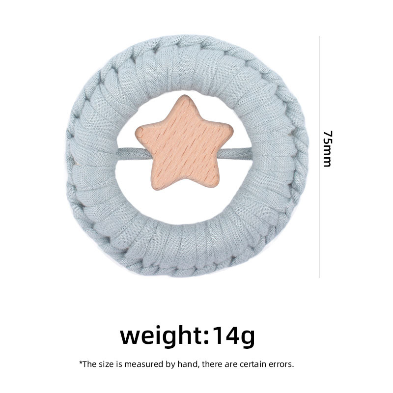 Nuevo bebé suministros de dibujos animados estrella mordedor hecho a mano algodón tejido sonajero juguete agarre ejercicio bebé