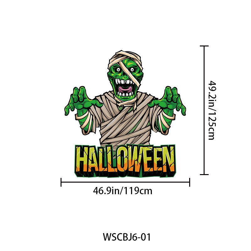 アマゾンクロスボーダー新商品ゴーストフェスティバルトランクバナーハロウィンパンプキン特殊形状装飾トランクフラッグカーテン|undefined