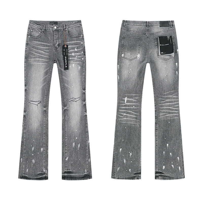 PURPLE BRAND JEANS美潮高街男士休闲破洞设计款修身显瘦牛仔长裤|undefined