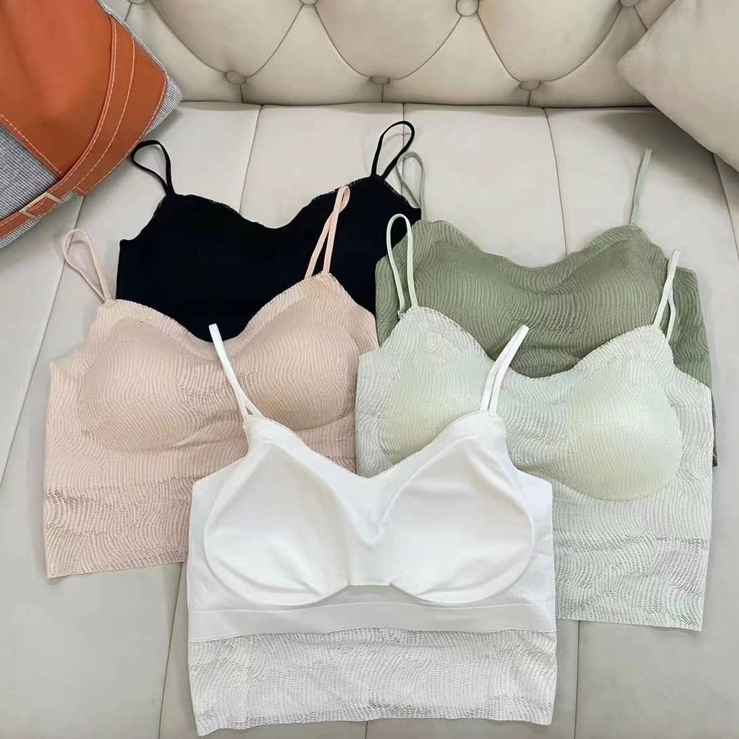 Nueva taza fija sin marcas de alta calidad chaleco de dama sin anillo de acero bra de yoga ropa interior deportiva mujer al por mayor
