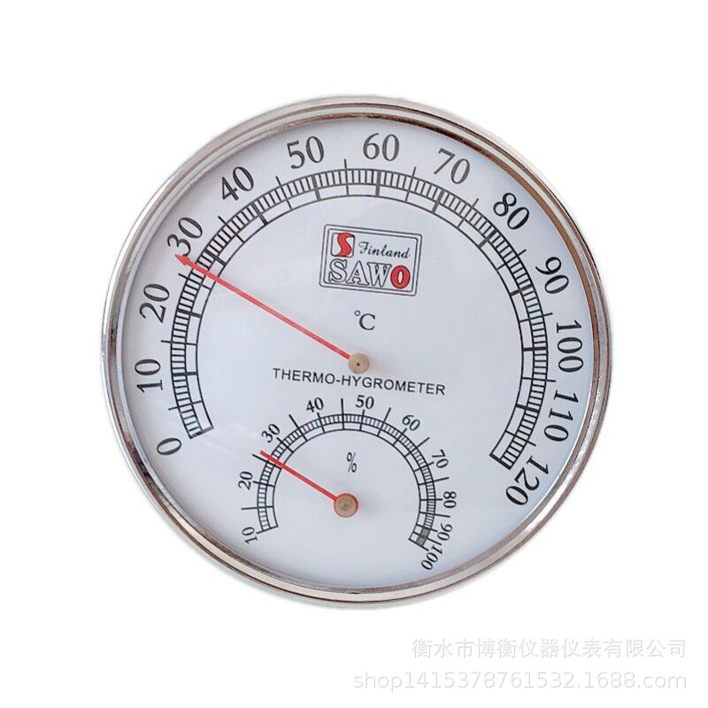 사우나 실내 온도 및 습도 측정기 가정용 실내 건조하고 젖은 온도계 욕실 실 온도계 땀 방 0-120 도