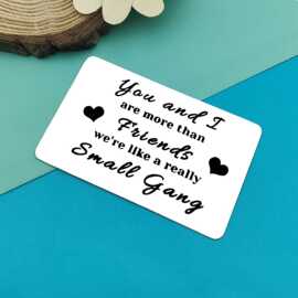 金属钱包卡片YouandIareMoreThanFriends友谊礼物饰品钥匙扣挂件