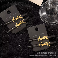 高级感金属风银灰色鸭嘴夹气质刘海夹小香风发夹边夹精致发夹发卡