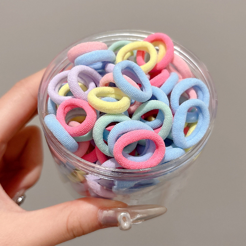 Anillo para el cabello de los niños, banda de goma de alta elasticidad, cabello trenzado, no daña el cabello, cuerda para atar al bebé, red neta 2025 nueva funda de cuero de cuerda para el cabello