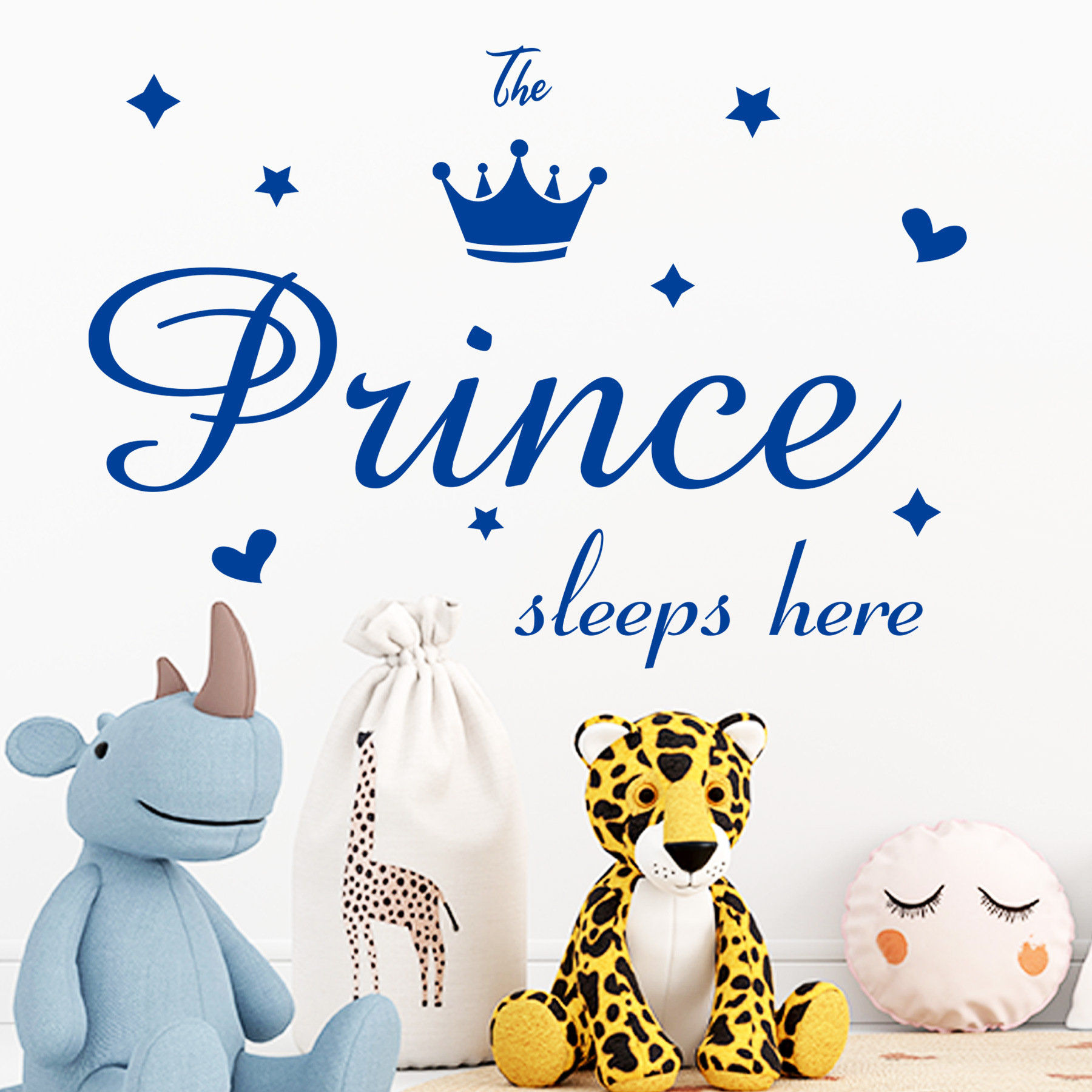 PRINCESS公主皇冠粉色墙贴幼儿园女孩房背景装饰跨境可移除PH2906