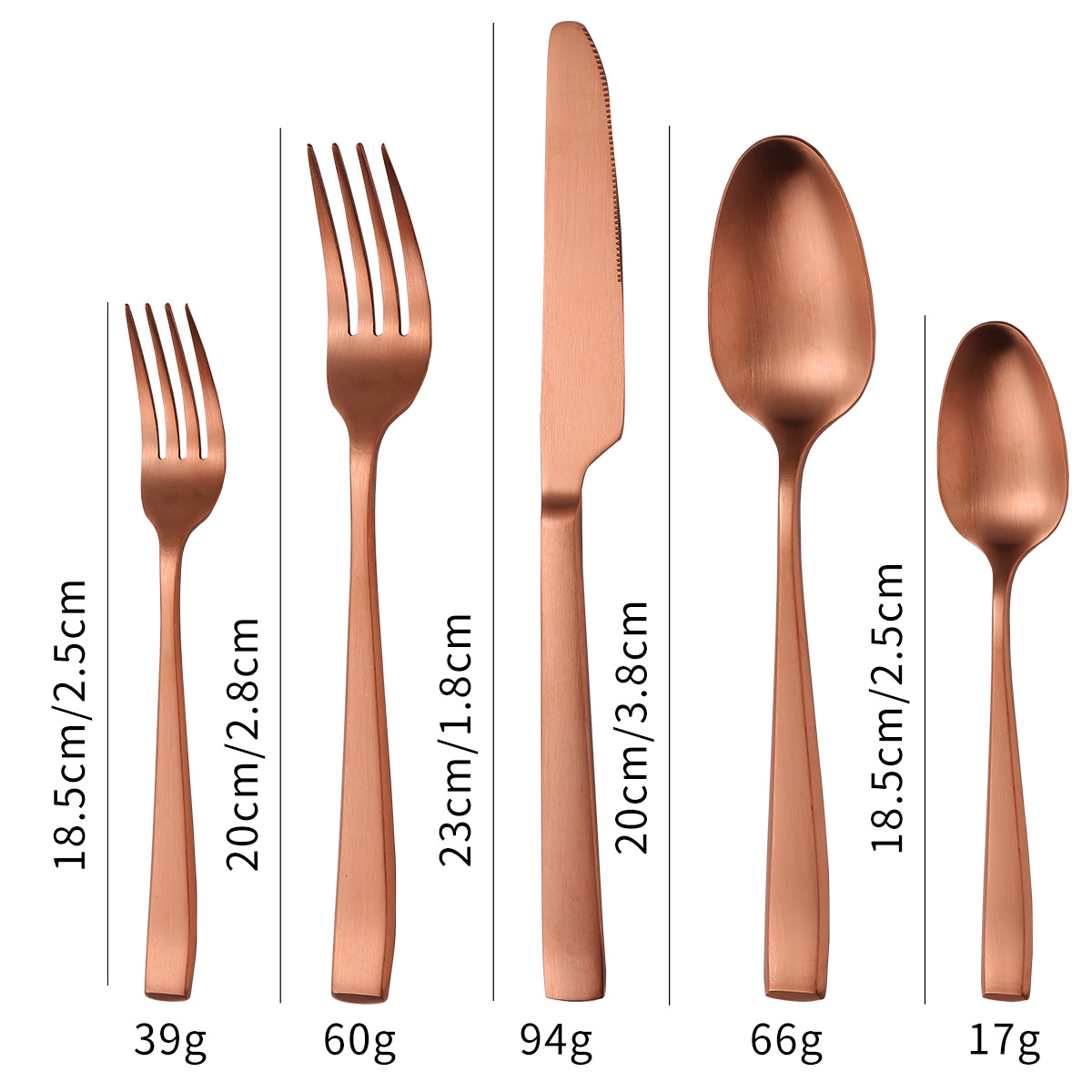 로즈 골드 5 종 세트