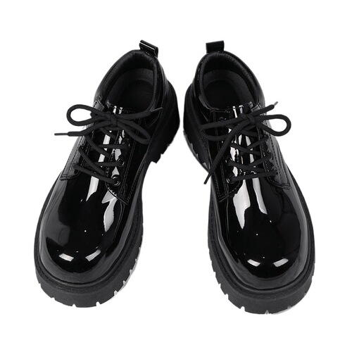 Autumn Wenzhou Small Leather Shoes for Men, Formal Business, British Derby Style, Wide-Fitting, Large Head, Leisure Trendy, Glossy Finish