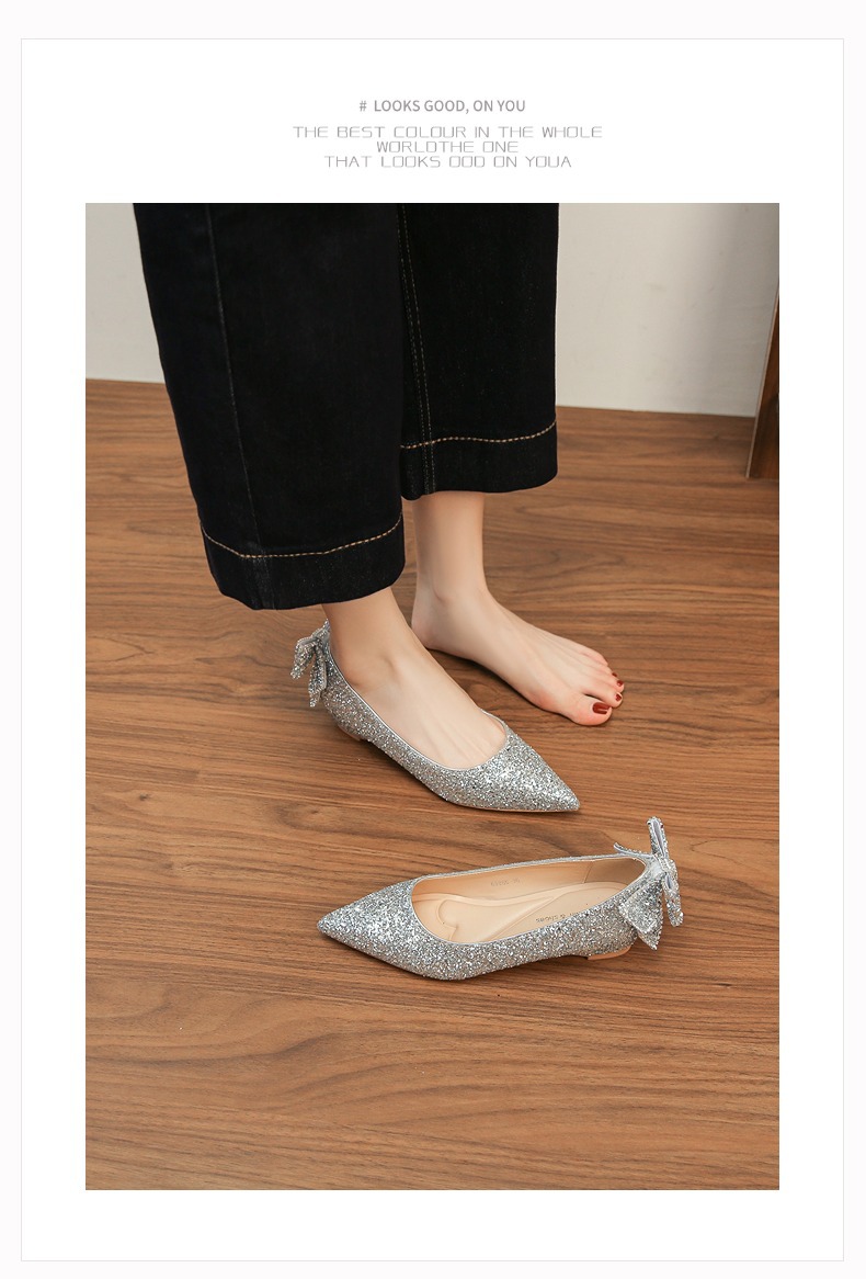 6388E-177 Internal Height Increase Sequin High Heels With Crystal Rhinestones Main Gauze Shoes Xiuhe Two-Way Bride_voghion.com