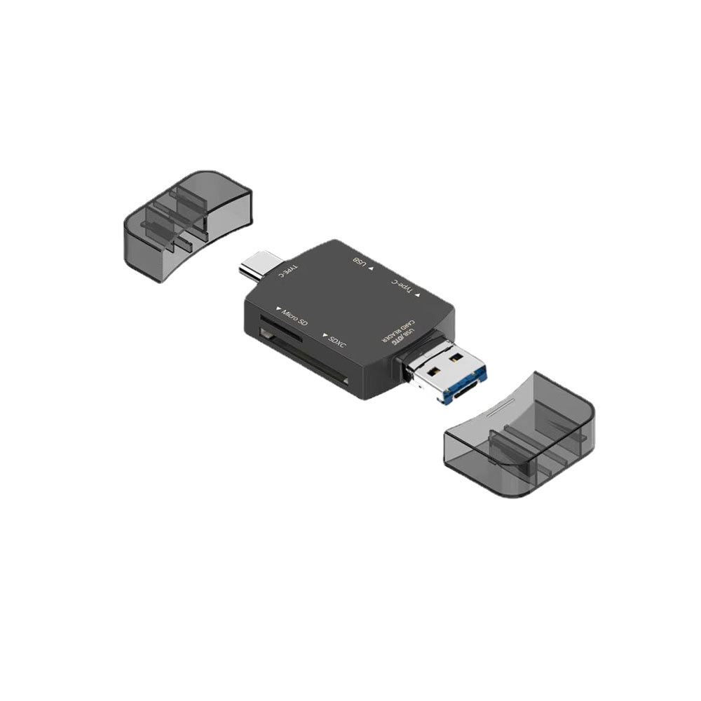数字解码耳机type-c多功能锌合金读卡器SD/TF卡手机电脑集线器