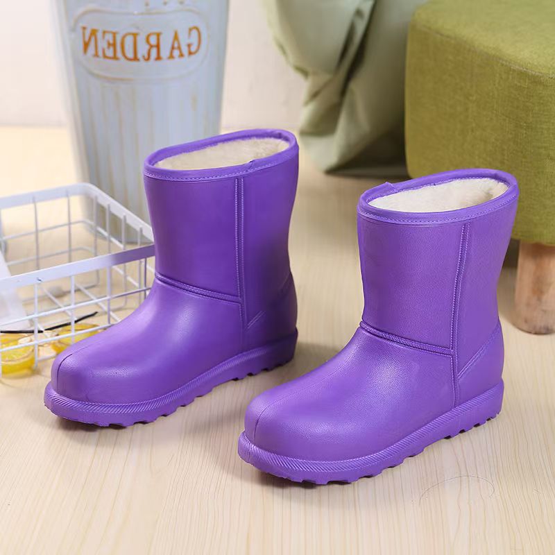 Invierno calentamiento de espuma impermeable zapatos de espuma de algodón a prueba de frío botas de espuma de espuma de espuma espesa EVA botas de mujer clima de lluvia y nieve