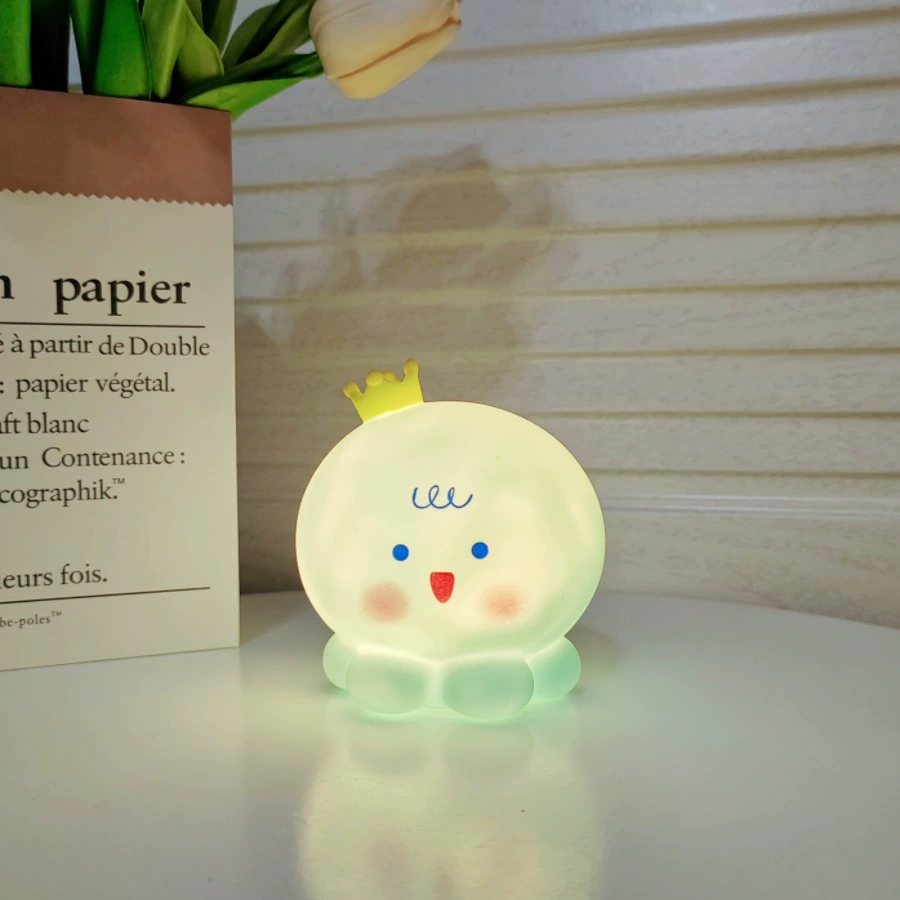 LED Cartoon Night Light, Battery-Powered Cute Animal Lamp, Bedside Desk Decor, 7–11 cm
