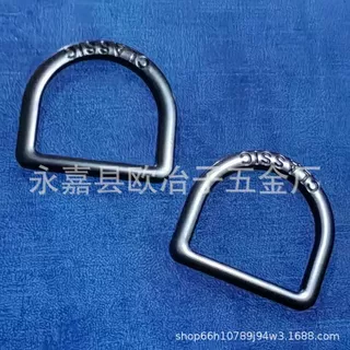 工厂直供现货批发服饰箱包五金配件电泳哑黑色带字母d字扣
