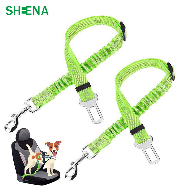 Cinturón de seguridad del coche del perro cinta reflectante cuerda de seguridad cuerda telescópica elástica nueva cuerda del gato del coche del animal doméstico