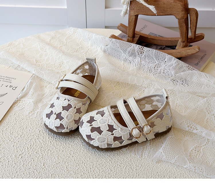 Bailarinas de rede respirável para bebé menina sapatos macios_voghion.com