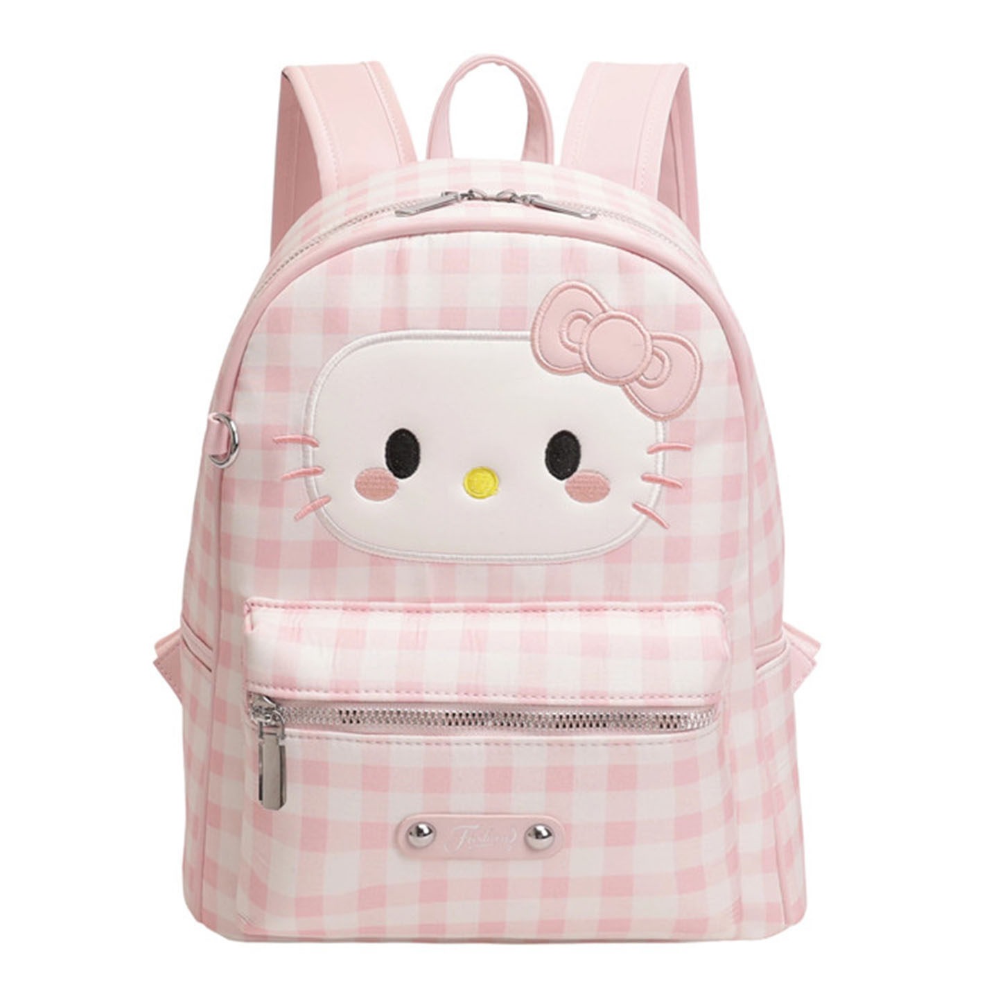 Mochila de hombro, mochila escolar, mochila de viaje de dibujos animados, gran capacidad, nueva versión coreana de 2026 lindo gato, punto de onda