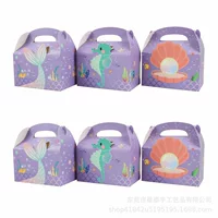 Подводный мир русалка конфеты коробка подарочная коробка для печенья квадратная коробка для торта с ручным кектом коробка для упаковки