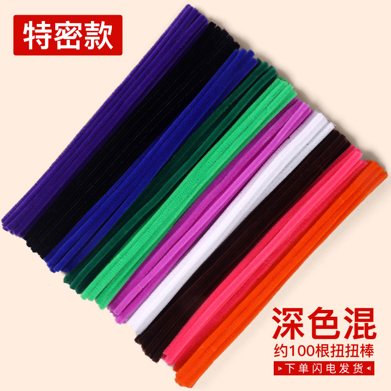 Macaron de color, raíz de pelo, cifrado, bricolaje hecho a mano, barra de torsión, venta al por mayor, juguetes para niños, paquete de material de arte