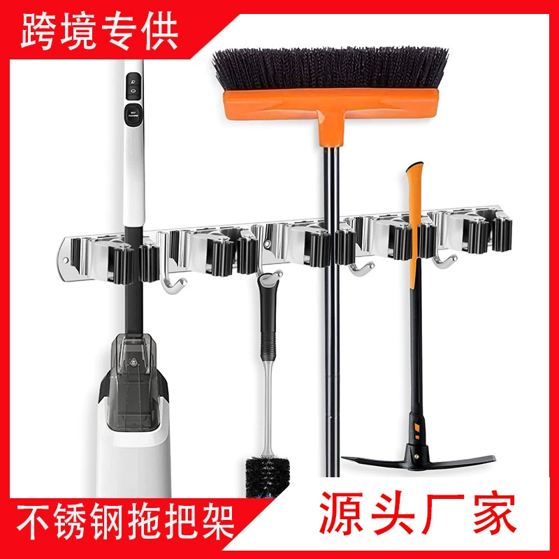 304 нержавеющая сталь вешалка для швабры ванная комната крюк для швабры вешалка для веника настенный зажим для швабры