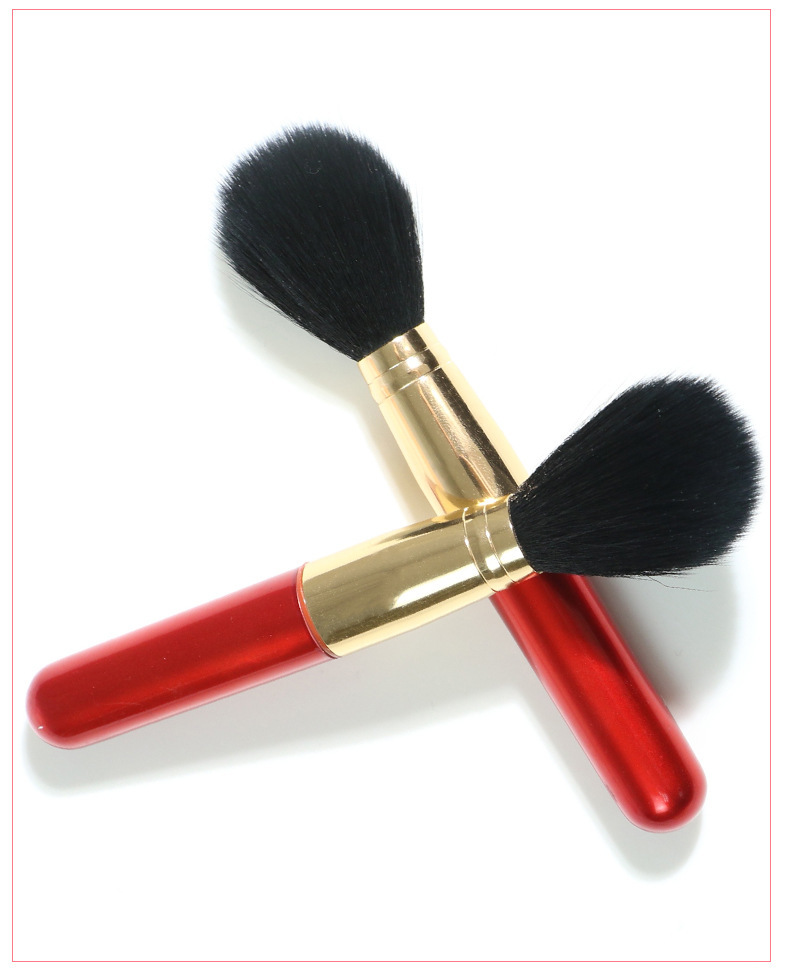 Double-Headed Vibrator Wand with Tickle Brush, ABS, Rose Red and Gold, 50 dB — detail image 20