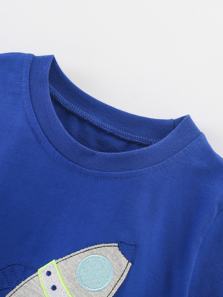 Camiseta transfronteriza malwee para niños verano nuevo estilo europeo y americano de niños de cuello redondo de manga corta chaqueta casual para niños