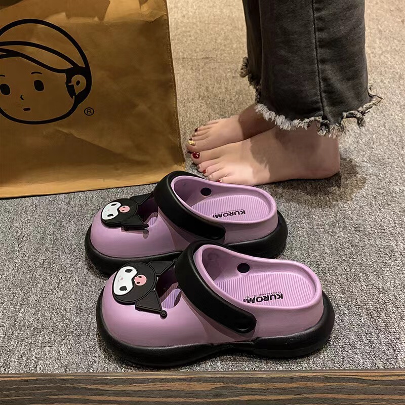 Cartoon coolomi sweet Mary Jane sandals indoor and outdoor non-slip thick bottom increased Sanrio joint sandals for women