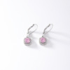 Zirconium, earrings, fashionable advanced accessory, light luxury style, high-quality style, bright catchy style, wholesale