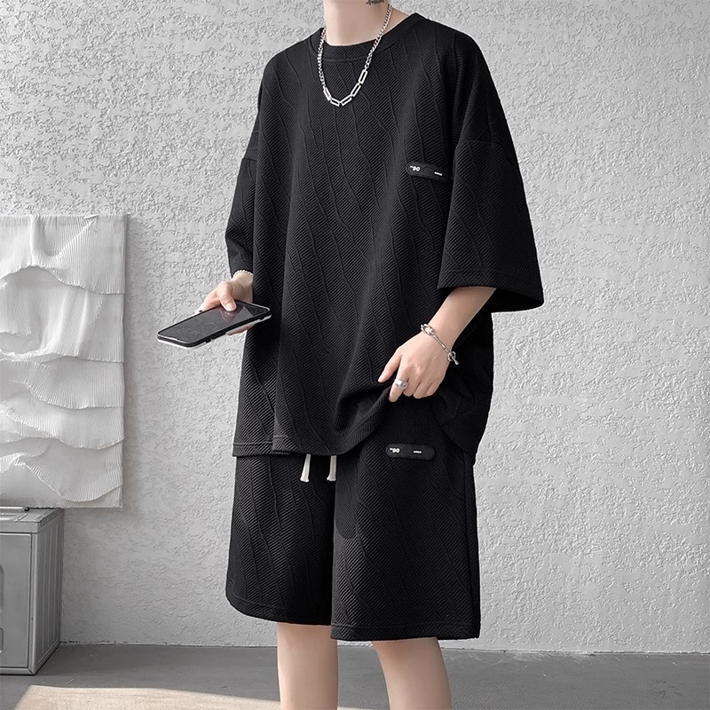 Summer Fashion Casual Sports Cool and Handsome Outfit Set for Men, Summer Men's Clothing with a Stylish Complete Set of Short Sleeves