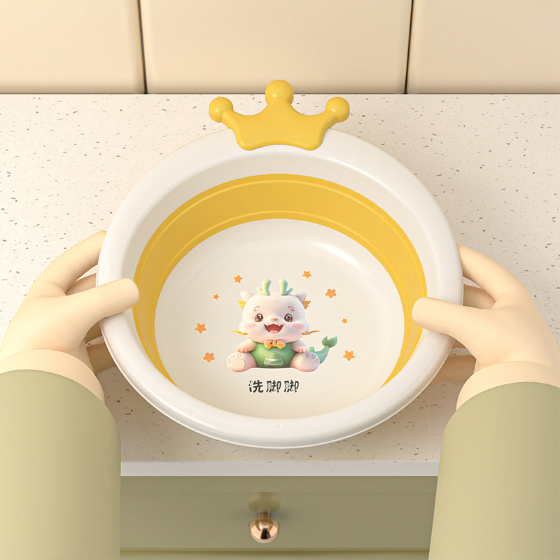 Lavabo plegable para niños, lavabo portátil para recién nacidos, lavabo de plástico grueso para bebés, lavabo pequeño para bebés domésticos