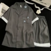 672# Men's [Yunduo Cotton Short Sleeve Suit]