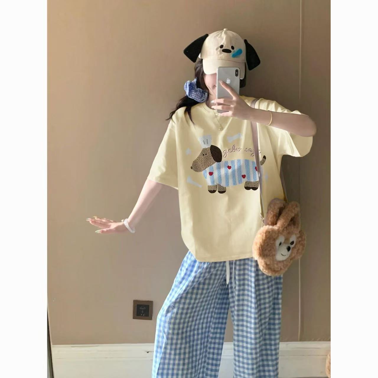 Pijamas de dibujos animados para mujer primavera y verano celebridades de Internet estilo caliente pantalones de manga corta 2025 nuevo traje casual de dos piezas de servicio a domicilio image 56