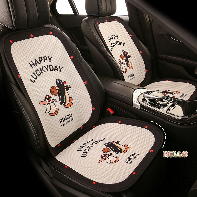 Автомобильная подушка сиденья четыре сезона универсальная нескользящая воздухопроницаемая сетка красная богиня мультфильм маленькая талия милая автомобильная полпакета подушки сиденья