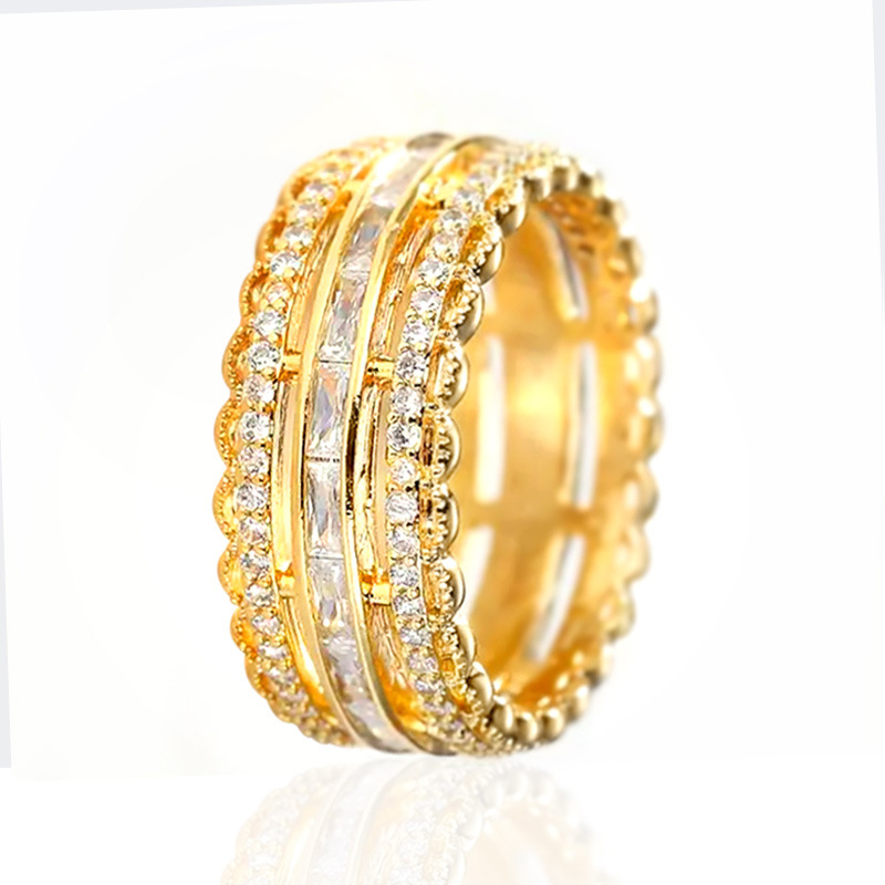 Gorgeous Zircon Ring For Women Micro Set Flower Statement Accessory_voghion.com