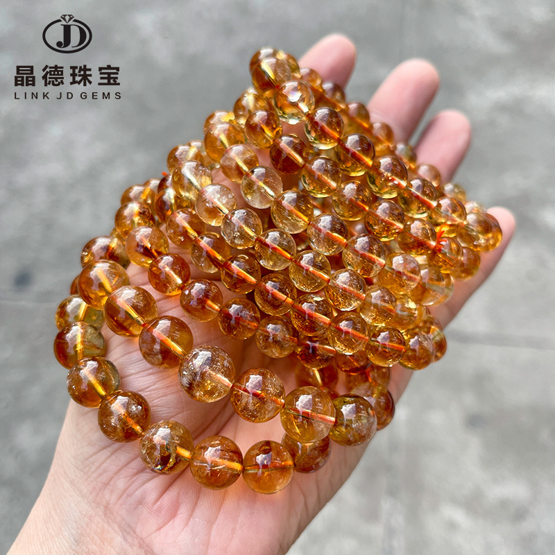 Jingde Jewelry 7A Natural Yellow Tower Jingda Jinba Bracelet for Men and Women Lucky Yellow Crystal Beaded Bracelet Jewelry Wholesale Jingde Jewelry 7A Natural Yellow Tower Jingda Jinba Bracelet for Men and Women Lucky Yellow Crystal Beaded Bracelet Jewelry Wholesale
