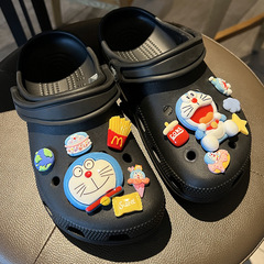 卡通藍胖子洞洞鞋配飾兒童智必星鞋扣裝飾批發鞋花飾品配件可拆卸
