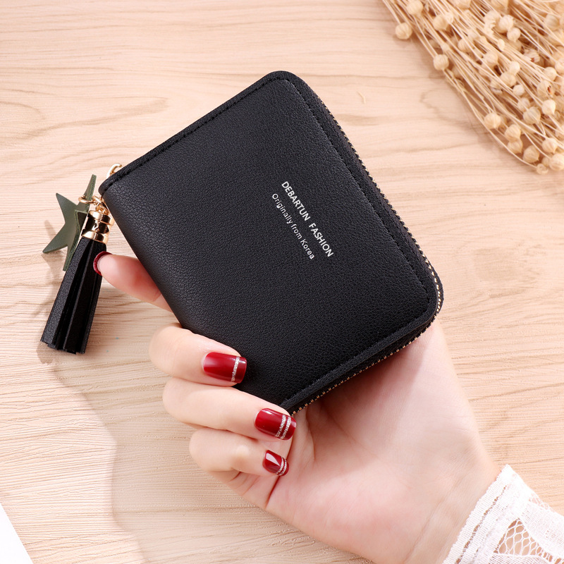[Cross-Border Hot Item] New Style Coin Purse for Women, Short Zipper Coin Bag, Student Mini Kidsren's Card Holder
