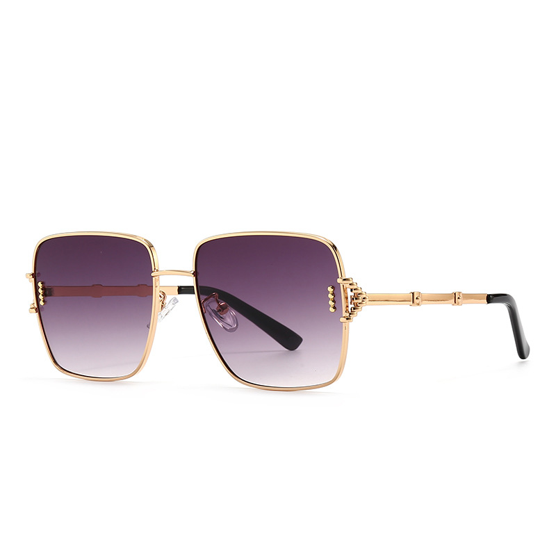 Lunettes de soleil carrées tendance rétro pour photographie de rue, lunettes de soleil à charme moderne INS_voghion.com
