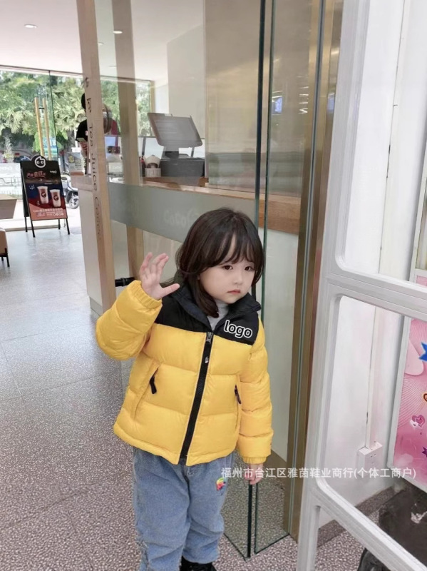 莆田TNF1996北脸儿童羽绒服700蓬亲子刺绣面包服外套童保暖充绒|undefined