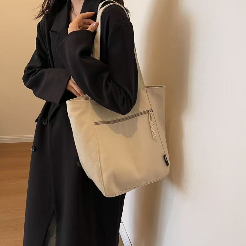 Japanese-style New Waterproof Nylon Casual Cross-border Spring Summer Single Shoulder Canvas Bag Women's Designer Large Capacity Commute Tote Bag