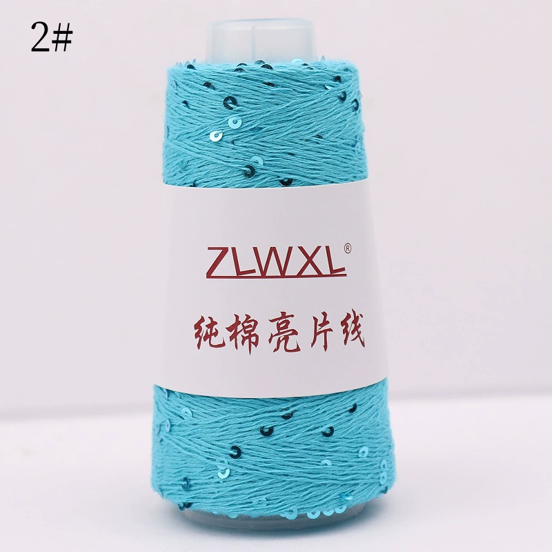 С Sequин хлопчатобумажная пряжа (ZLWXL) 50 г моток, 400 м, нашивочные стразы