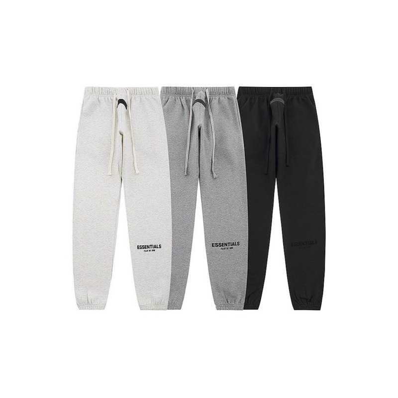 High-End Fog Replica Fleece-Lined Jogger Pants with Small Velvet Print Logo, American High Street Style, Loose Casual Sweatpants, Trendy