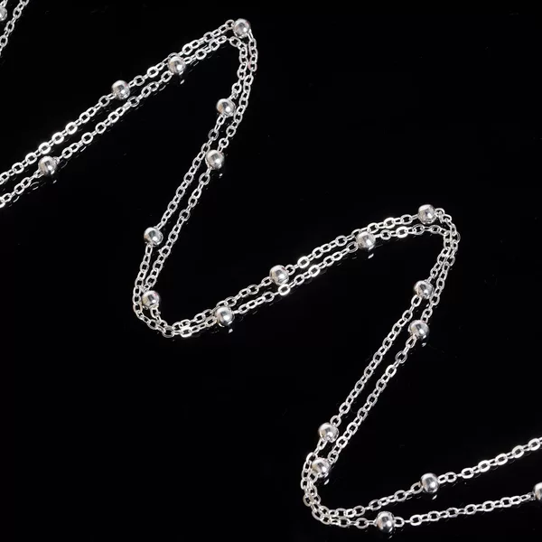 Ball chain steel color hair chain