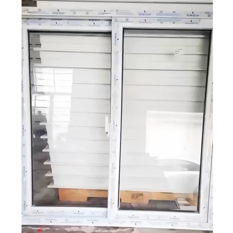 Conch plastic steel window white manual sliding PVC window