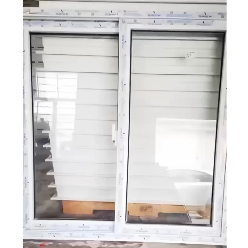 Conch plastic steel window white manual sliding PVC window