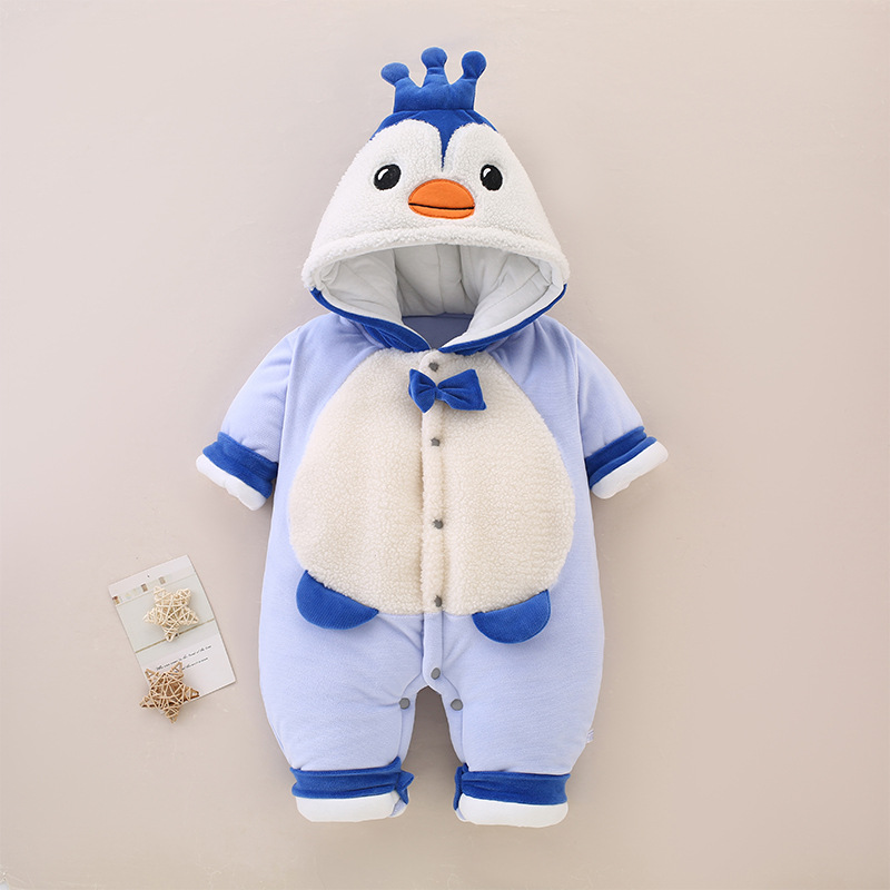 Otoño e invierno ropa de bebé algodón y engrosamiento cálido 260g mono recién nacido masculino y femenino ropa de bebé mameluco