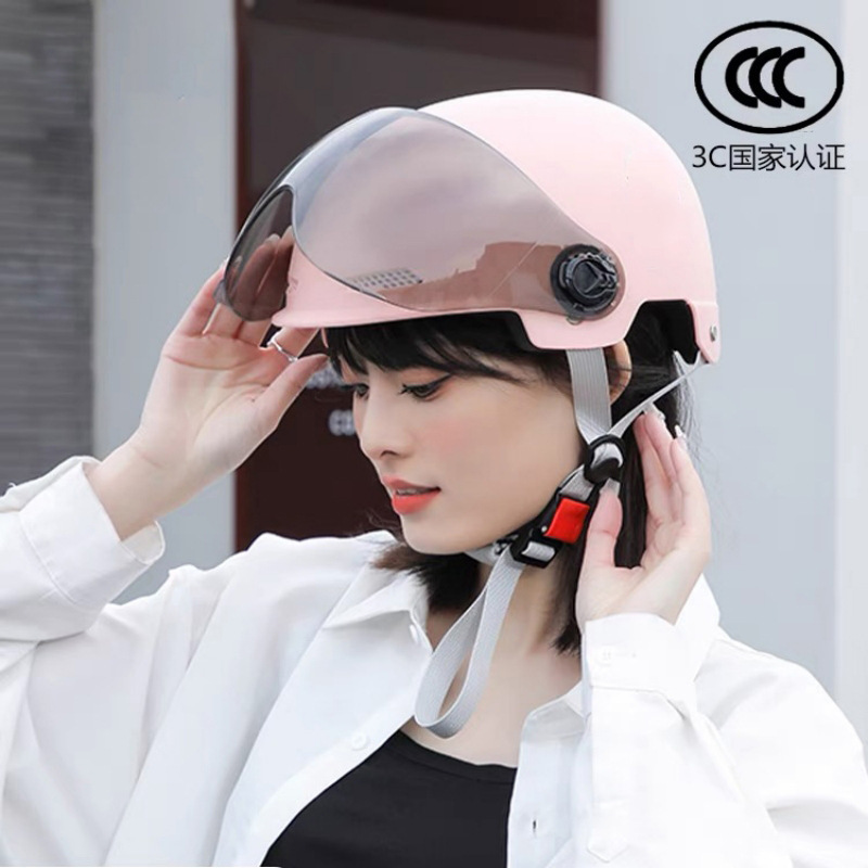 3c certified electric car helmet men's and women's motorcycle summer battery car riding half helmet Four Seasons universal helmet