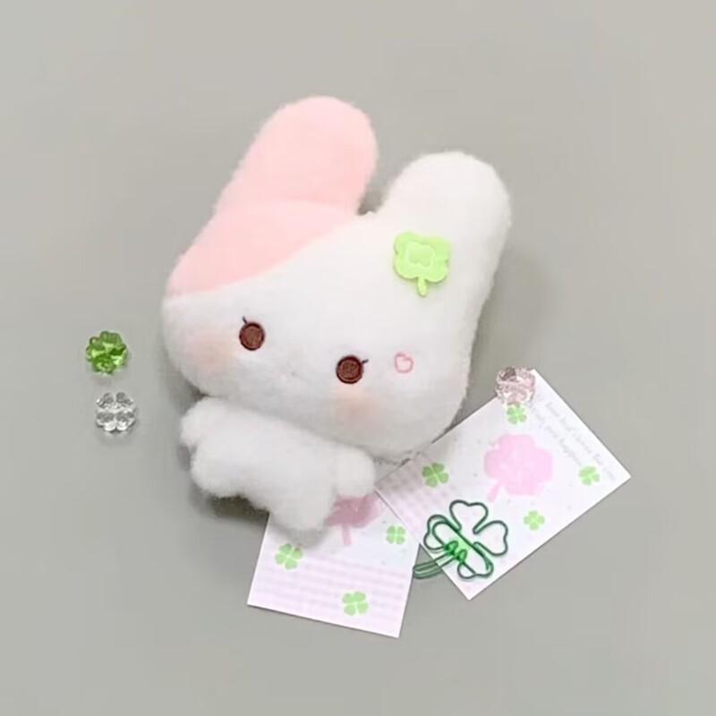 可爱鱼饼小猫幸运小兔毛绒公仔软乎乎玩偶挂件女生礼物棉花娃娃|undefined