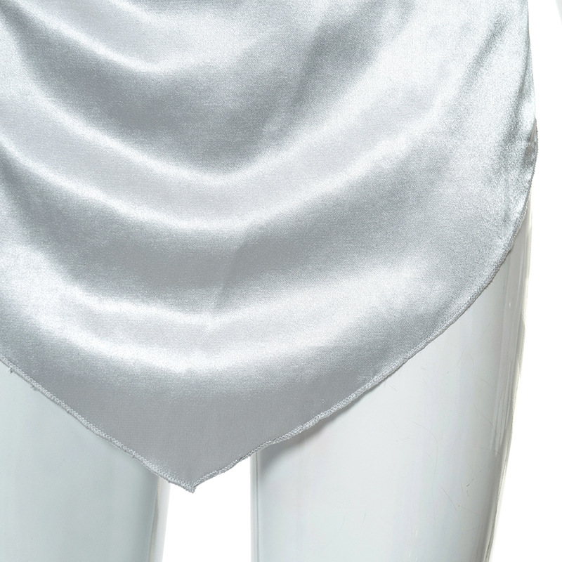 Damenbekleidung, einfarbig, rückenfrei, unregelmäßig, modisch, kreativ_voghion.com