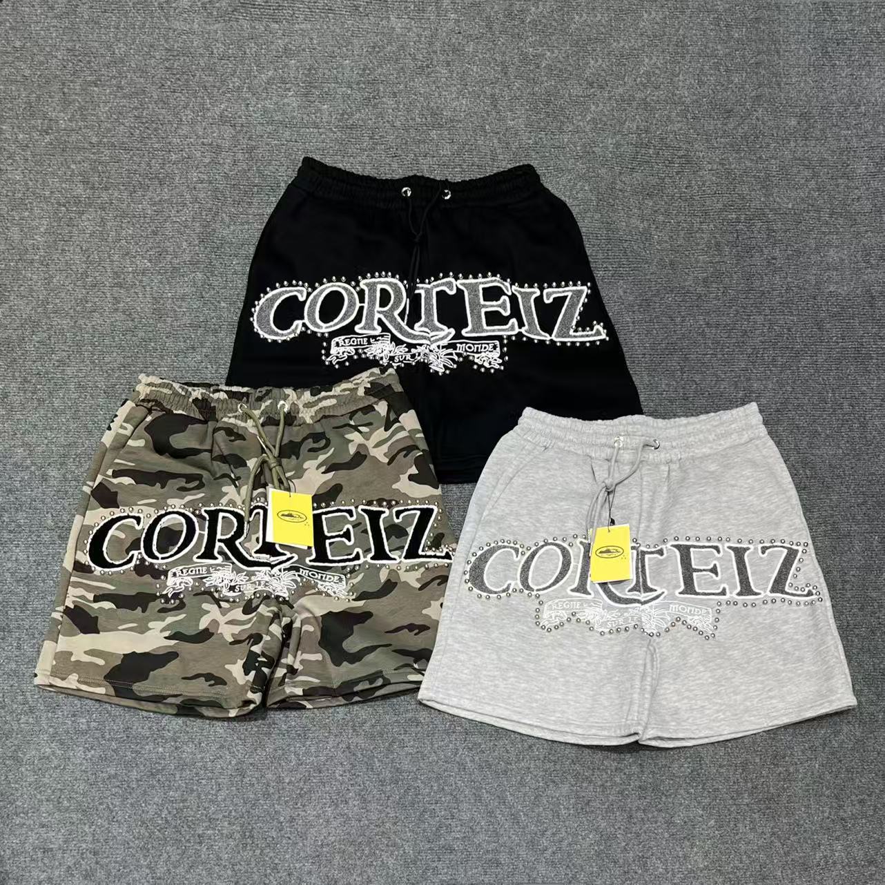 Summer New European and American Niche Trendy Brand Corteiz Hip-Hop Summer Men's Casual Loose Shorts Versatile Loose Pants