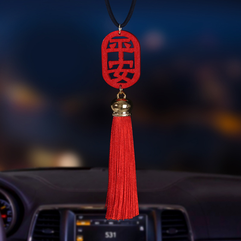 Guofeng Car Pendant Ping An Happy Car Rearview Mirror Pendant Peking Opera Fengguan Safe Road Car Pendant