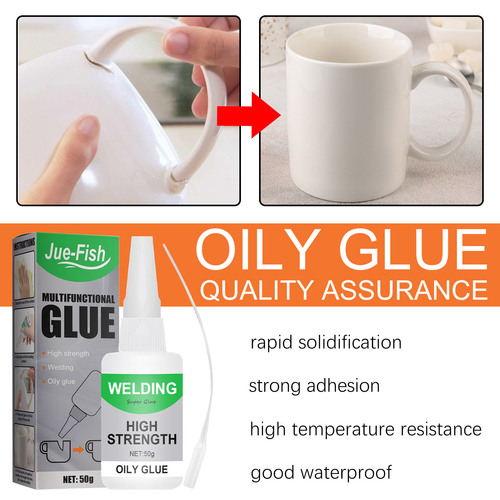 Jue-Fish multi-purpose glue, transparent universal glue for wood, glass and ceramics, quick-drying glue, waterproof